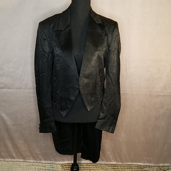 Falcone Other - FALCONE Black Paisley Pattern Tailcoat